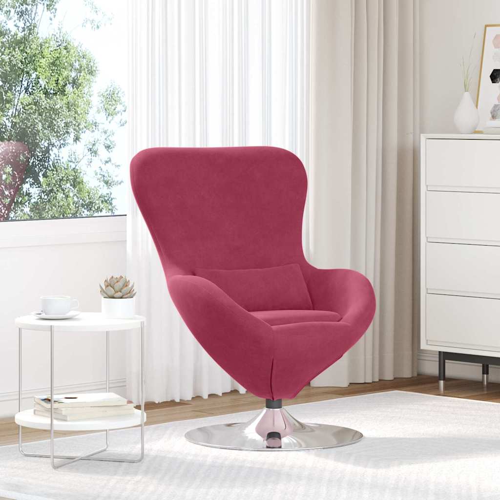 Poltrona uovo Rosso Vino Velluto