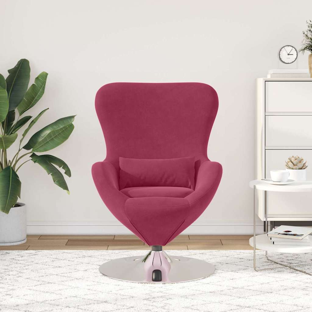 Poltrona uovo Rosso Vino Velluto