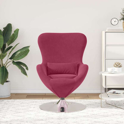 Poltrona uovo Rosso Vino Velluto