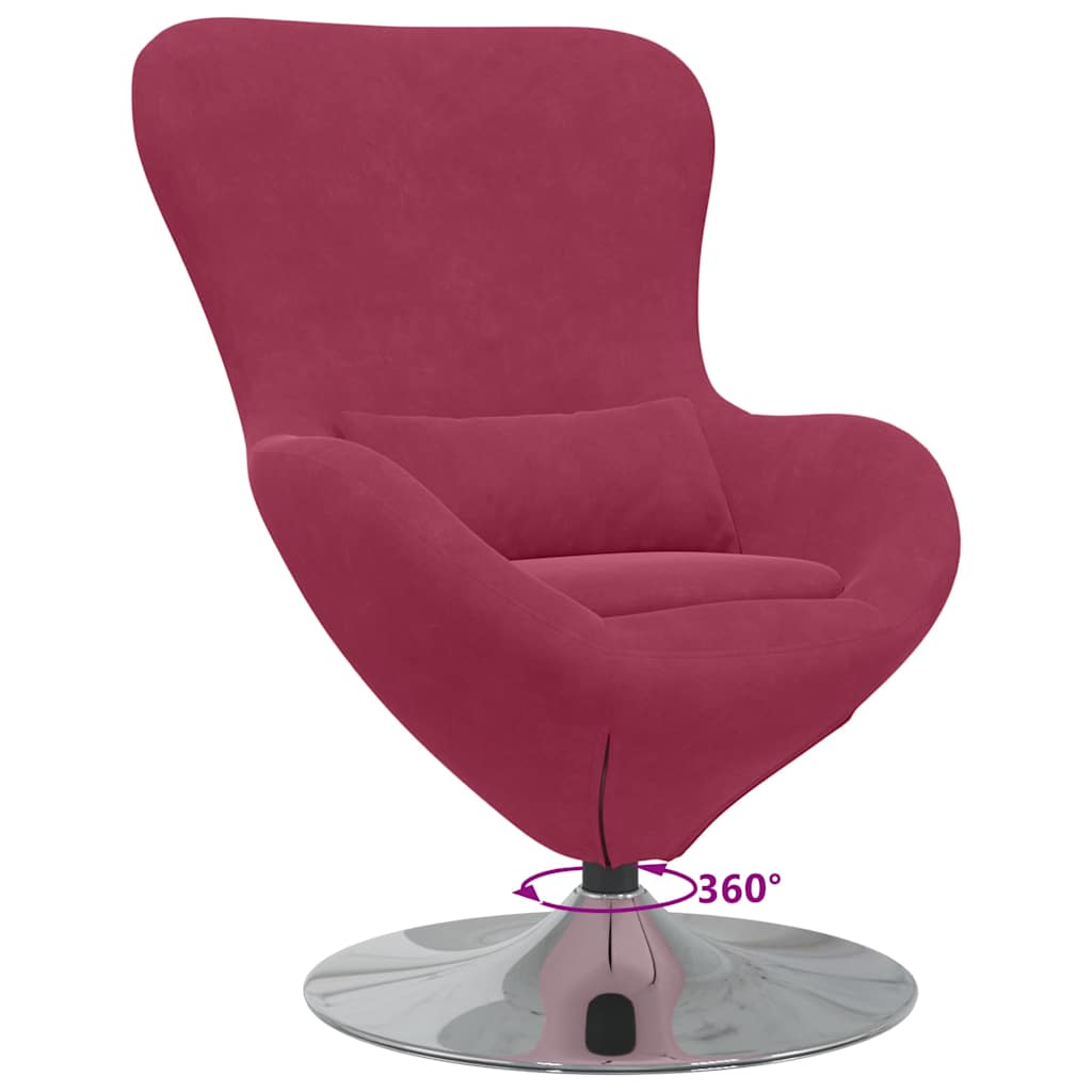 Poltrona uovo Rosso Vino Velluto | homemem39