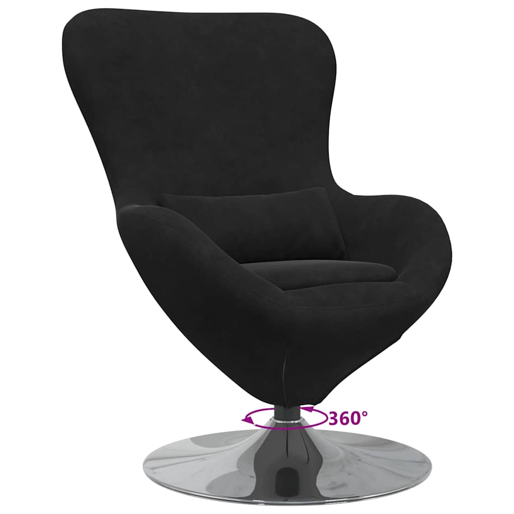Poltrona uovo Nero Velluto