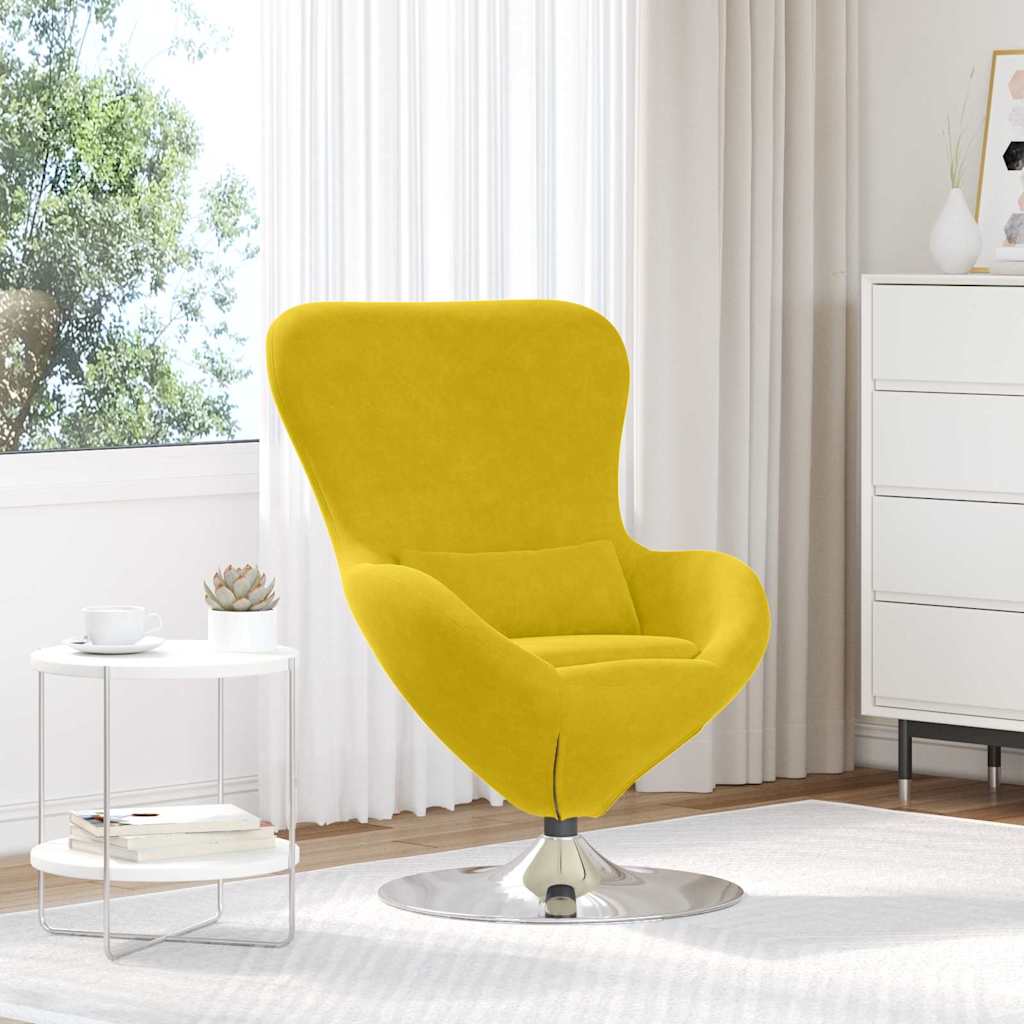 Poltrona uovo Giallo 63 x 73 x 90 cm Velluto