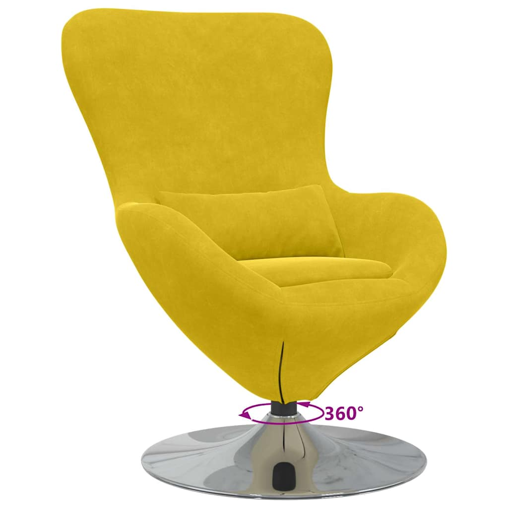 Poltrona uovo Giallo 63 x 73 x 90 cm Velluto