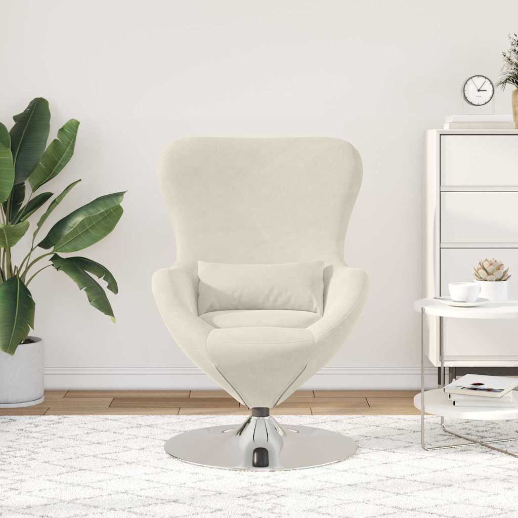 Poltrona uovo Crema Velluto | homemem39