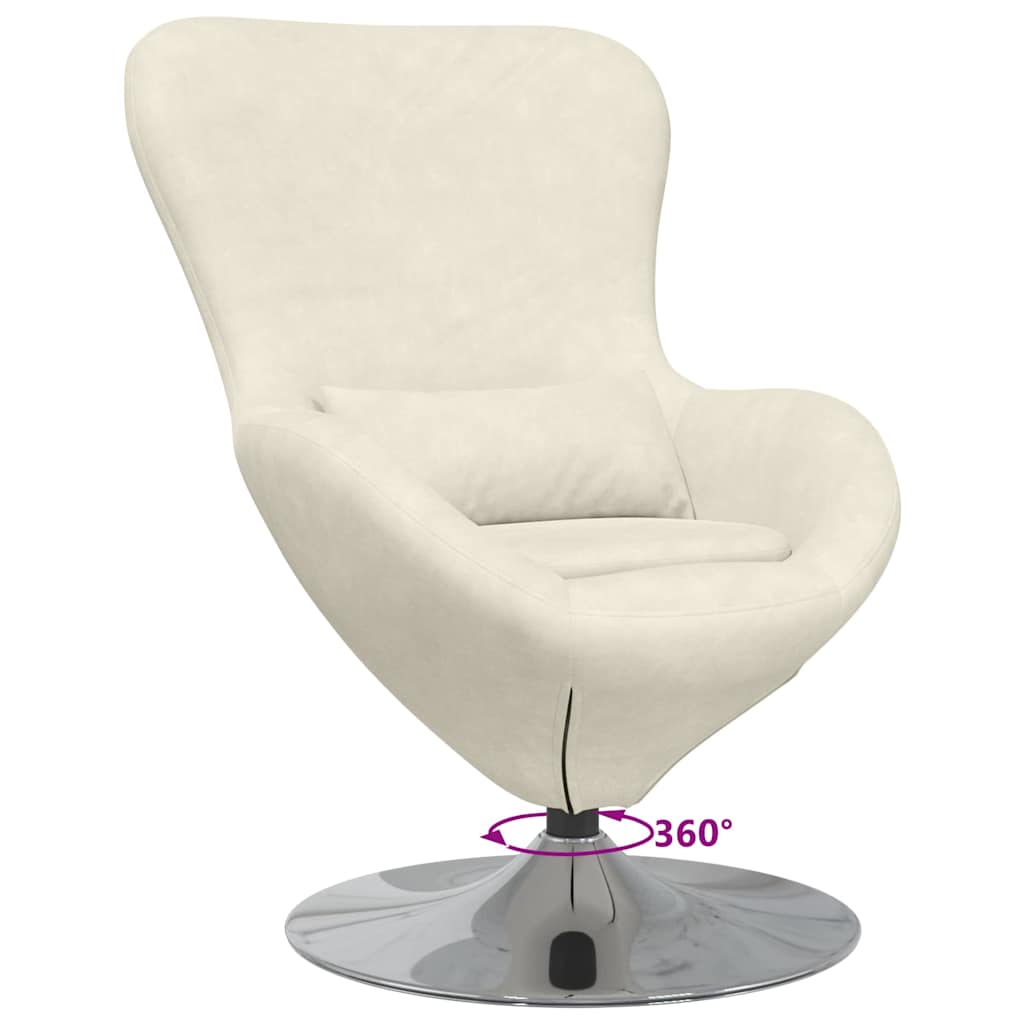 Poltrona uovo Crema Velluto | homemem39