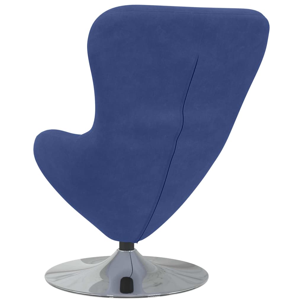 Poltrona uovo Blu Polizia Velluto