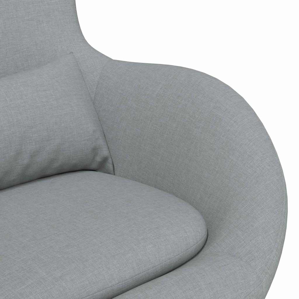 Poltrona uovo Grigio chiaro 63 x 73 x 90 cm Tessuto | homemem39
