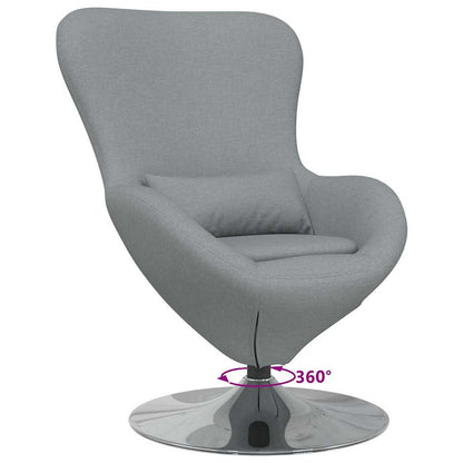 Poltrona uovo Grigio chiaro 63 x 73 x 90 cm Tessuto - homemem39