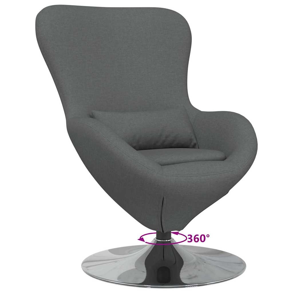 Poltrona uovo Grigio scuro 63 x 73 x 90 cm Tessuto | homemem39