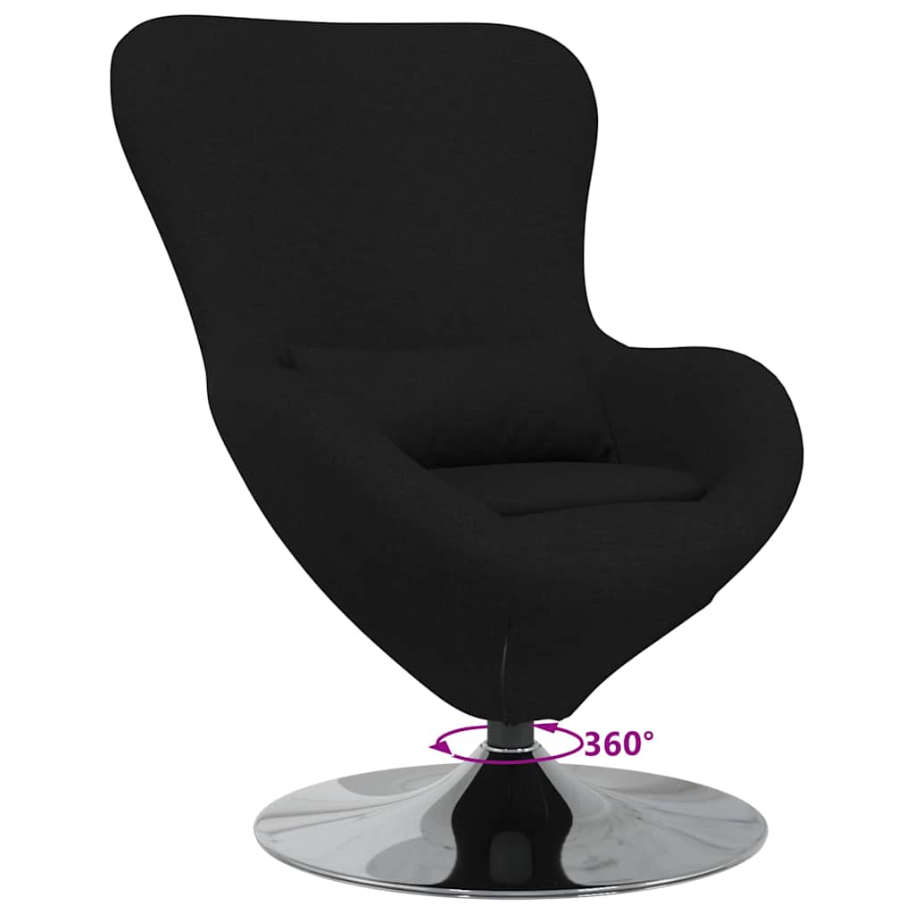 Poltrona uovo Nero 63 x 73 x 90 cm Tessuto - homemem39