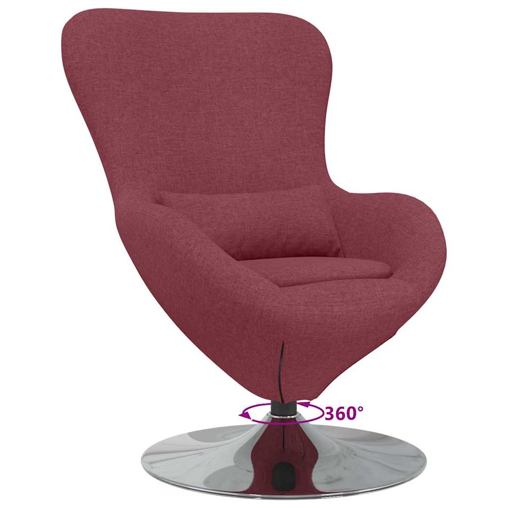 Poltrona uovo Rosso Vino 63 x 73 x 90 cm Tessuto - homemem39