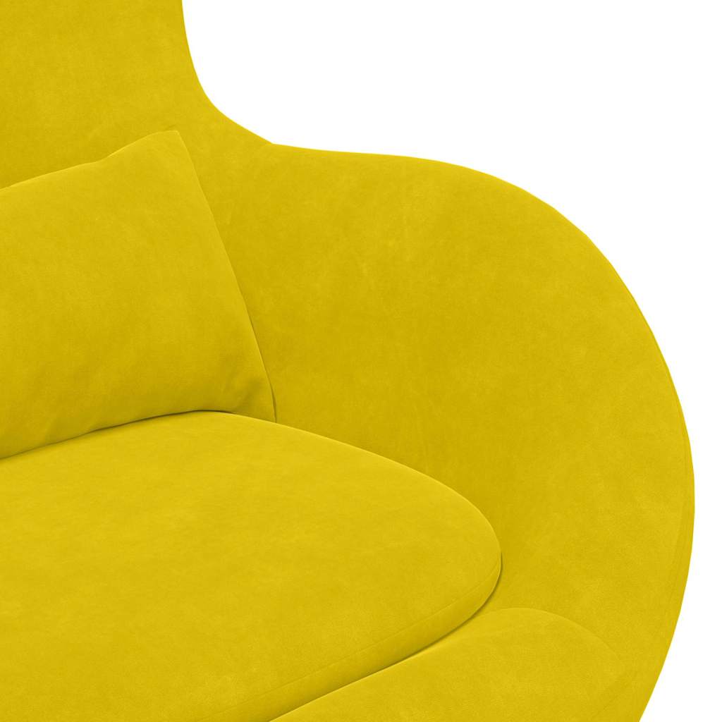 Sedia Egg con Pouf Giallo Velluto | homemem39