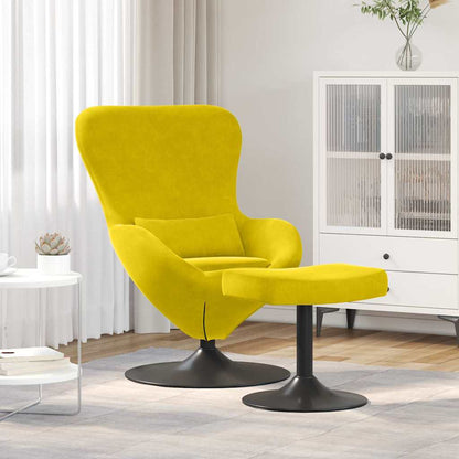 Sedia Egg con Pouf Giallo Velluto | homemem39