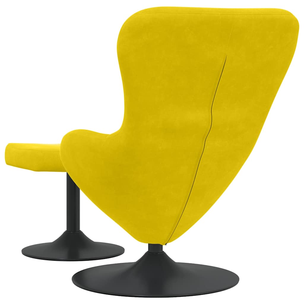 Sedia Egg con Pouf Giallo Velluto | homemem39