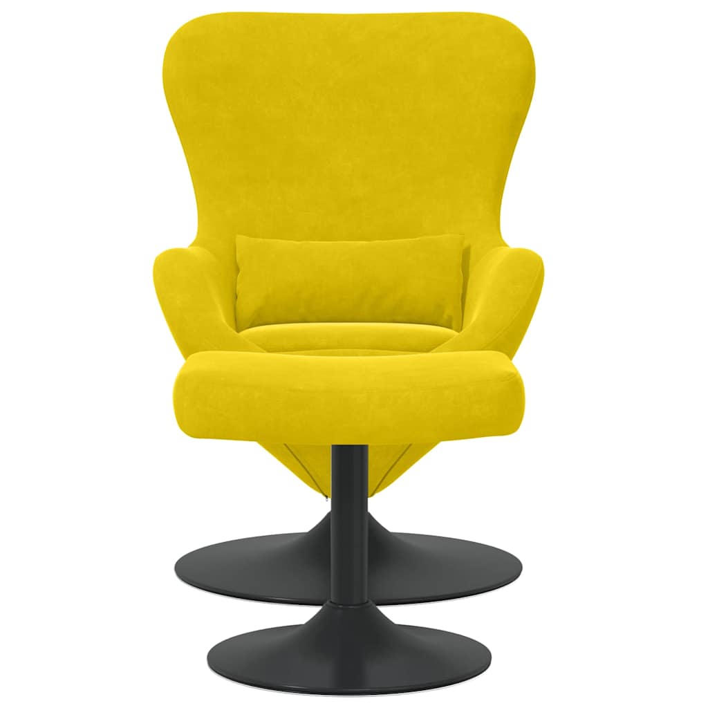 Sedia Egg con Pouf Giallo Velluto | homemem39