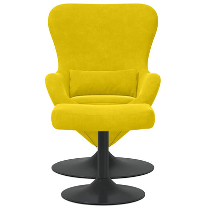 Sedia Egg con Pouf Giallo Velluto | homemem39