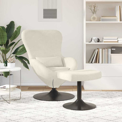 Sedia Egg con Pouf Crema Velluto | homemem39