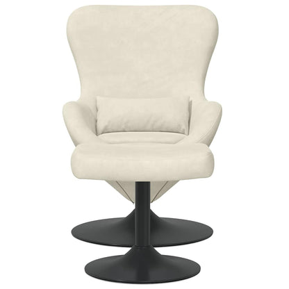 Sedia Egg con Pouf Crema Velluto | homemem39