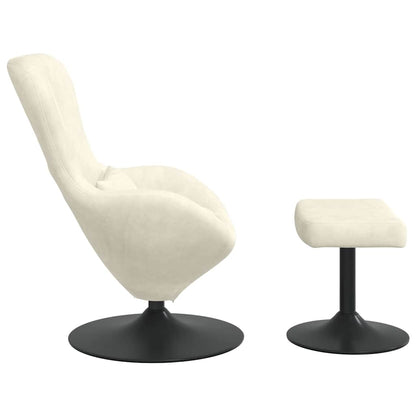Sedia Egg con Pouf Crema Velluto | homemem39