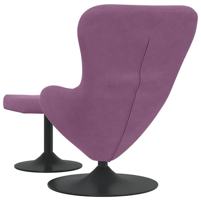 Sedia Egg con Pouf Viola Velluto