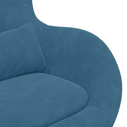 Poltrona uovo Blu 63 x 73 x 90 cm Velluto | homemem39