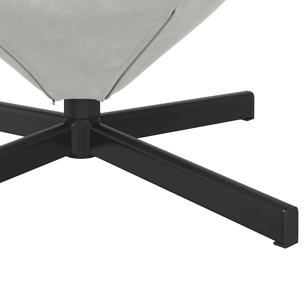 Poltrona uovo Grigio chiaro 63 x 73 x 90 cm Velluto - homemem39