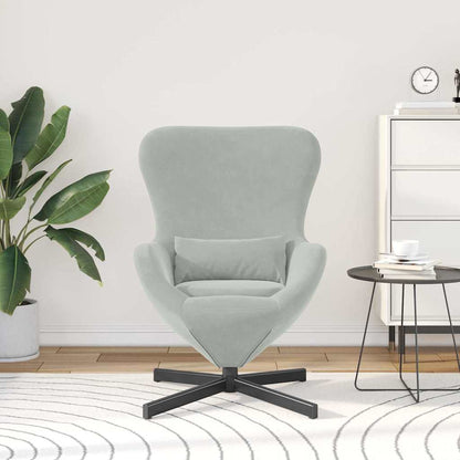 Poltrona uovo Grigio chiaro 63 x 73 x 90 cm Velluto | homemem39