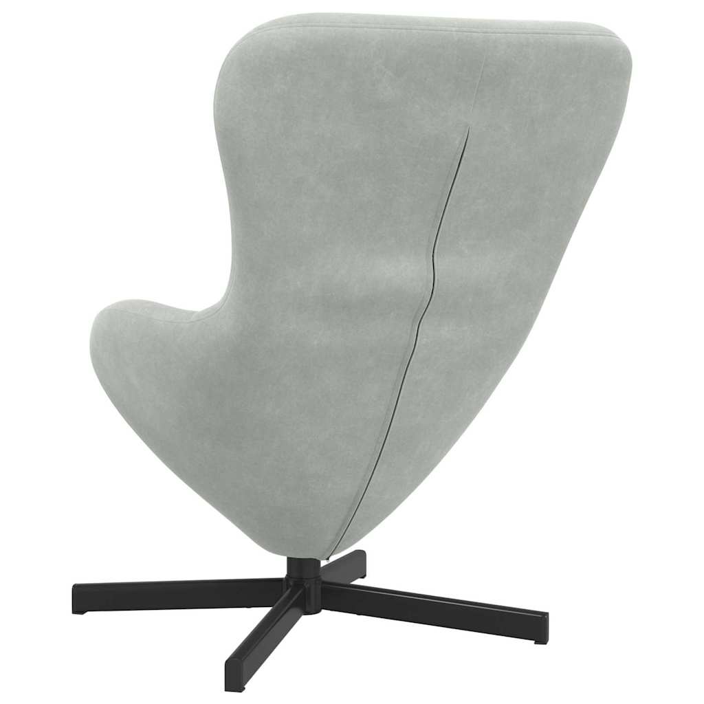 Poltrona uovo Grigio chiaro 63 x 73 x 90 cm Velluto | homemem39