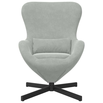 Poltrona uovo Grigio chiaro 63 x 73 x 90 cm Velluto | homemem39
