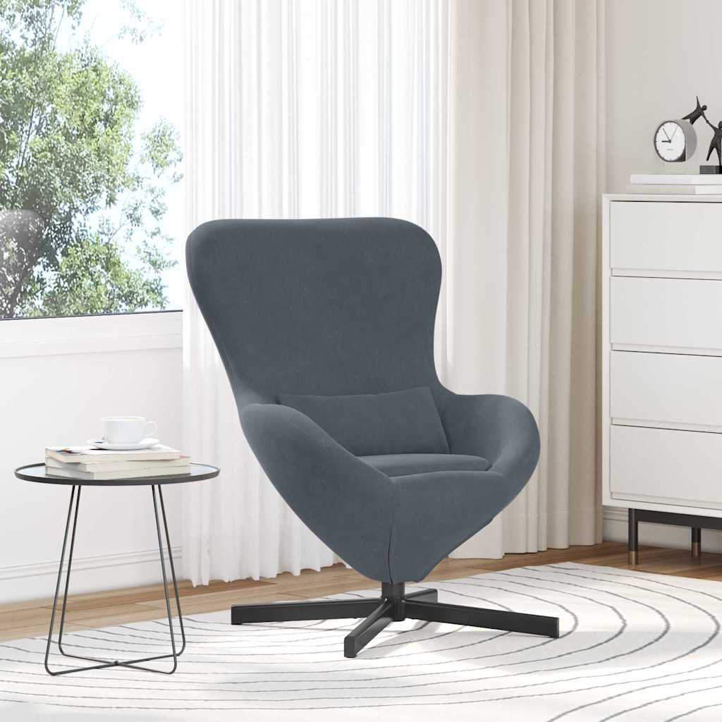 Poltrona uovo Grigio scuro 63 x 73 x 90 cm Velluto