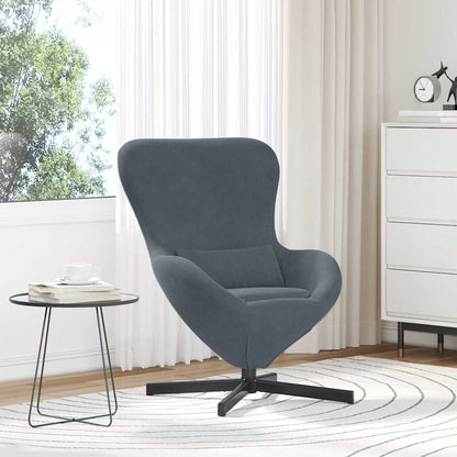 Poltrona uovo Grigio scuro 63 x 73 x 90 cm Velluto