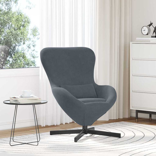 Poltrona uovo Grigio scuro 63 x 73 x 90 cm Velluto