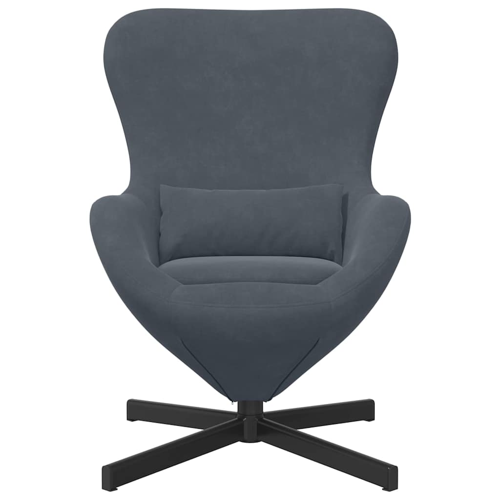 Poltrona uovo Grigio scuro 63 x 73 x 90 cm Velluto