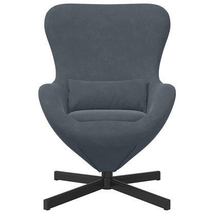 Poltrona uovo Grigio scuro 63 x 73 x 90 cm Velluto