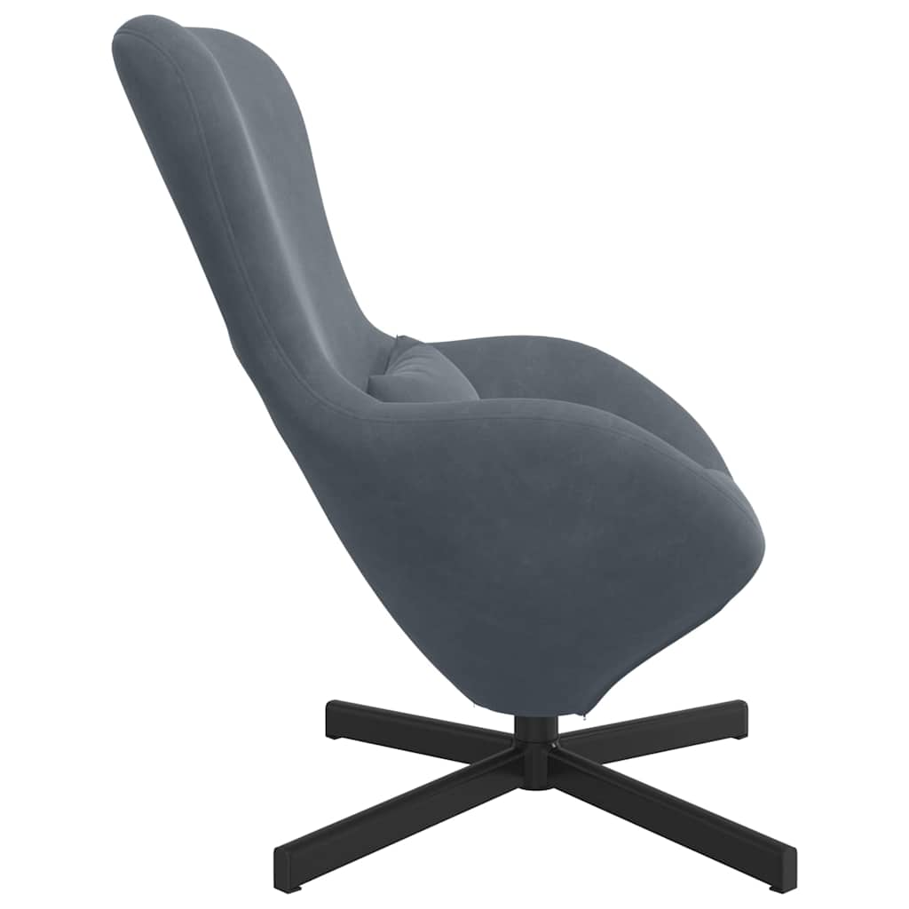 Poltrona uovo Grigio scuro 63 x 73 x 90 cm Velluto