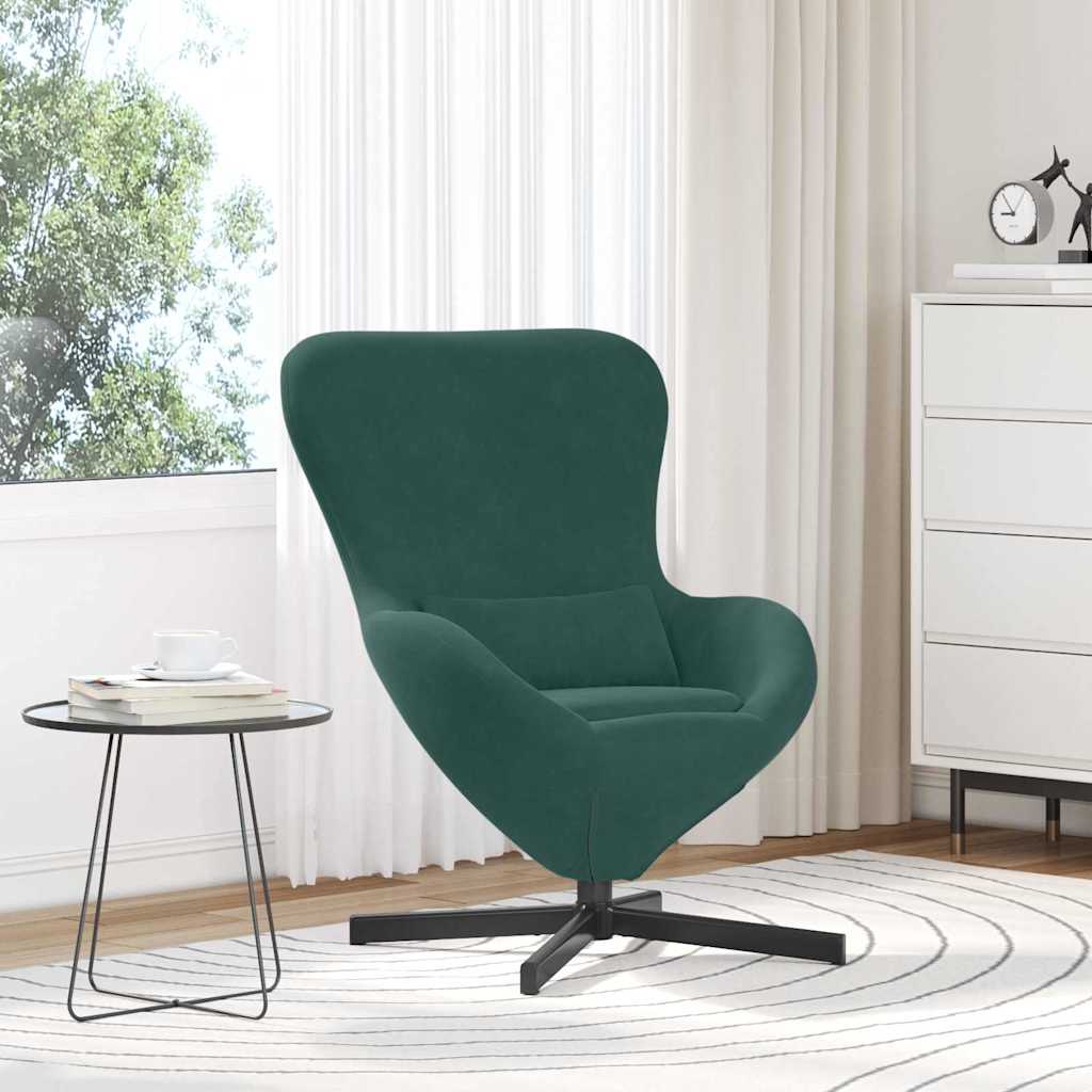 Poltrona uovo Verde Scuro 63 x 73 x 90 cm Velluto