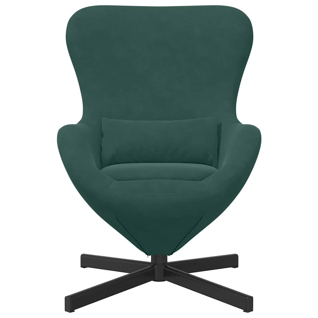 Poltrona uovo Verde Scuro 63 x 73 x 90 cm Velluto - homemem39