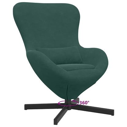 Poltrona uovo Verde Scuro 63 x 73 x 90 cm Velluto | homemem39
