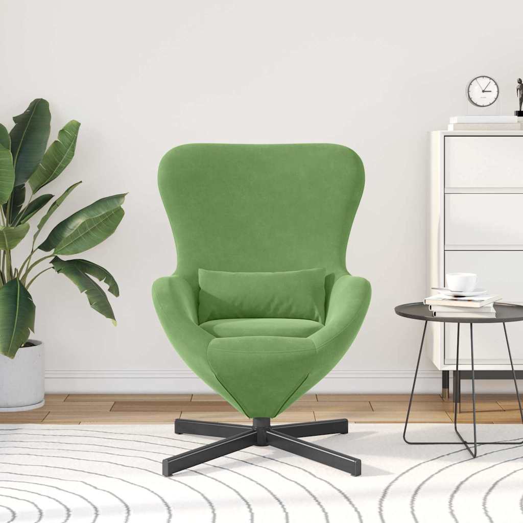 Poltrona uovo Verde chiaro 63 x 73 x 90 cm Velluto