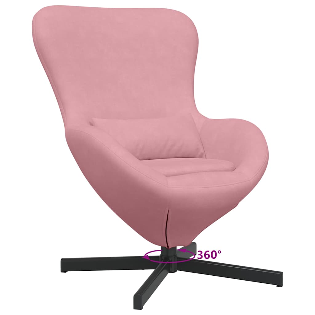 Poltrona uovo Rosa 63 x 73 x 90 cm Velluto - homemem39