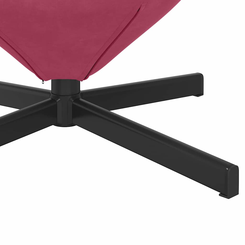 Poltrona uovo Rosso Vino 63 x 73 x 90 cm Velluto