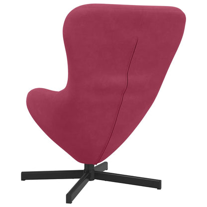 Poltrona uovo Rosso Vino 63 x 73 x 90 cm Velluto