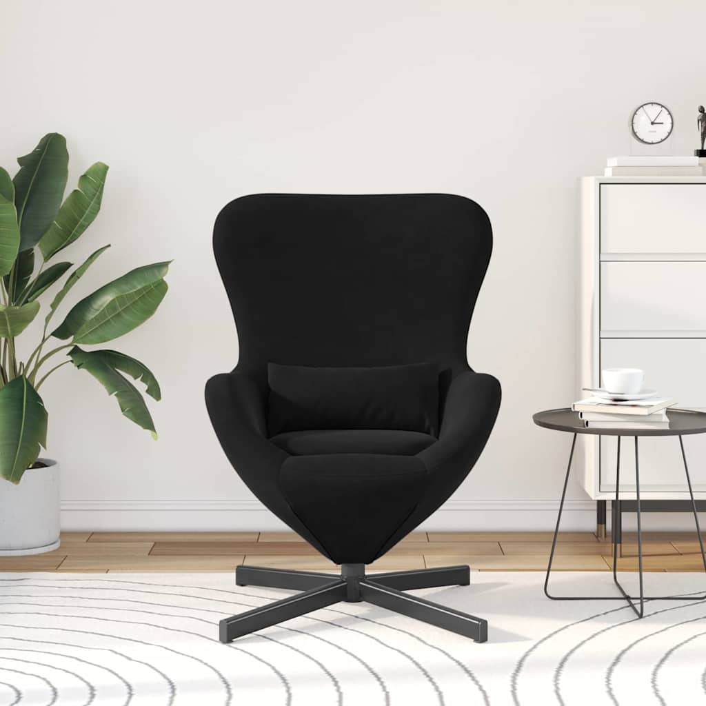 Poltrona uovo Nero 63 x 73 x 90 cm Velluto | homemem39