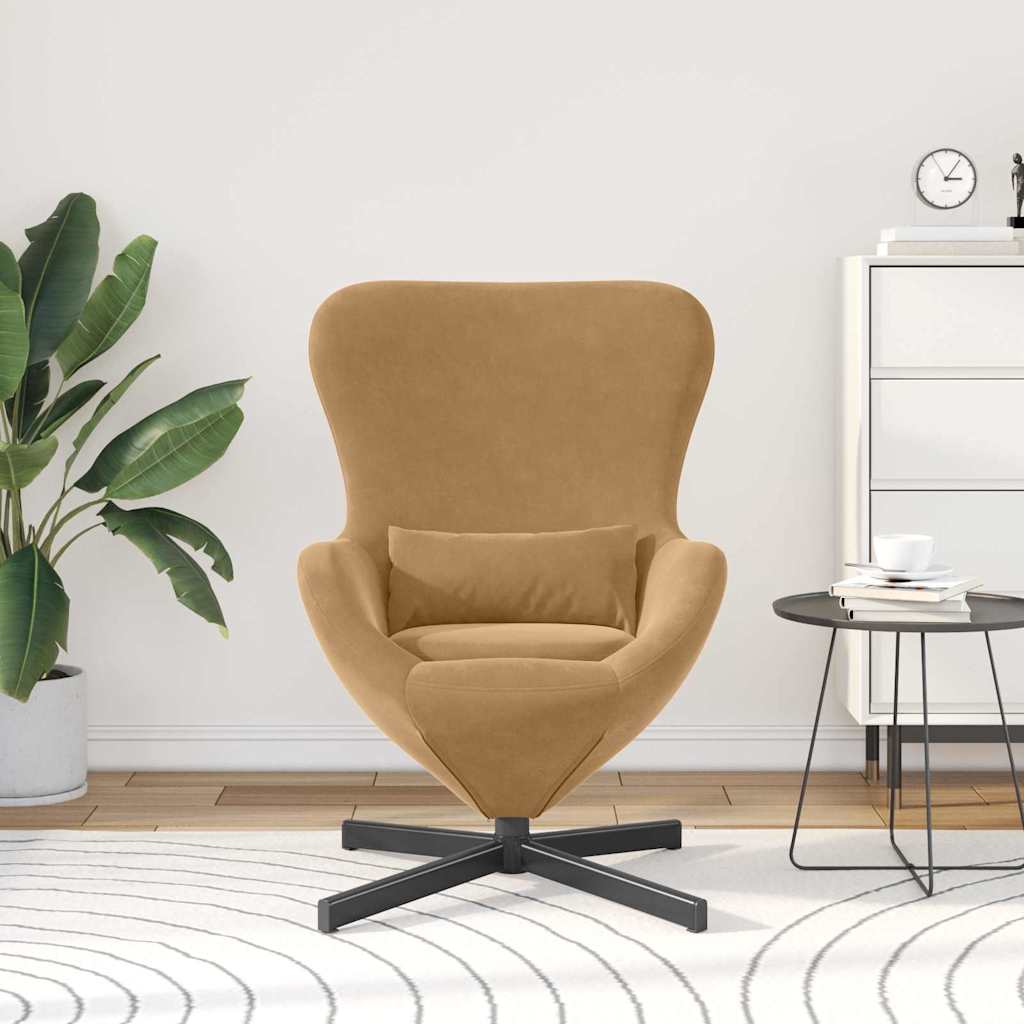 Poltrona uovo Marrone 63 x 73 x 90 cm Velluto | homemem39
