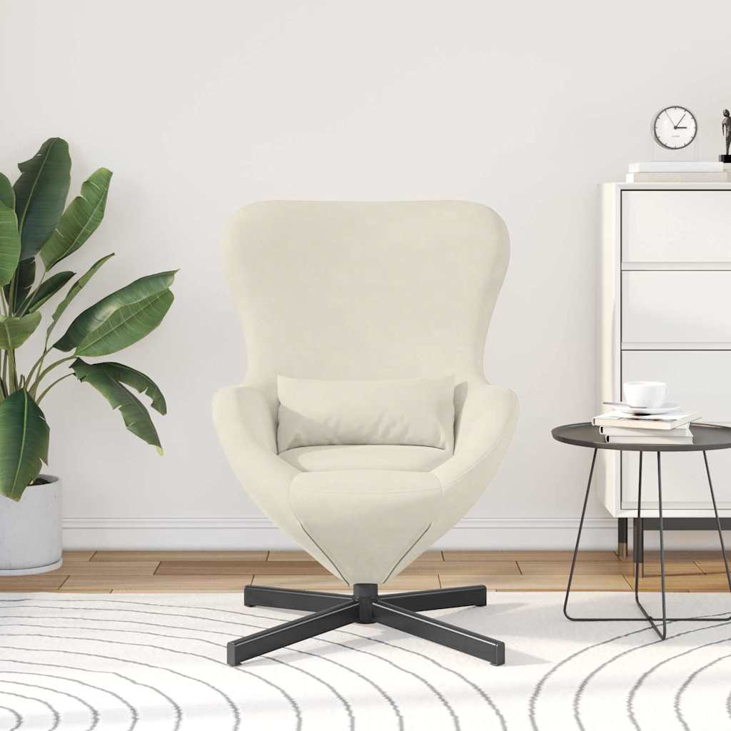 Poltrona uovo Crema 63 x 73 x 90 cm Velluto | homemem39