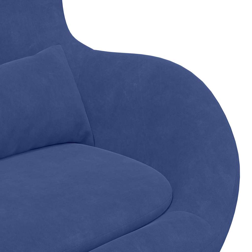 Poltrona uovo Blu Polizia 63 x 73 x 90 cm Velluto | homemem39