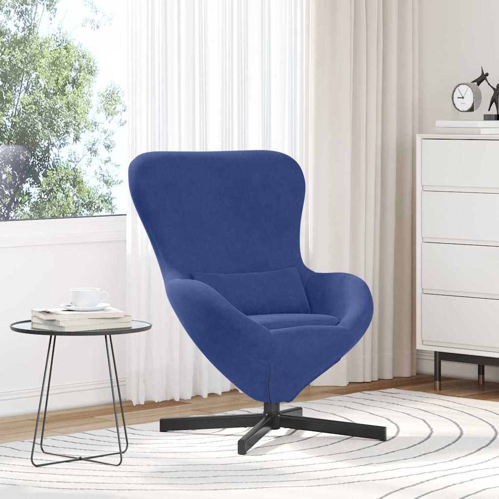 Poltrona uovo Blu Polizia 63 x 73 x 90 cm Velluto | homemem39