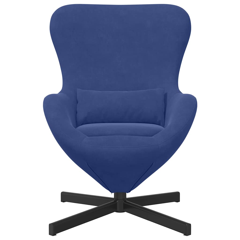 Poltrona uovo Blu Polizia 63 x 73 x 90 cm Velluto | homemem39