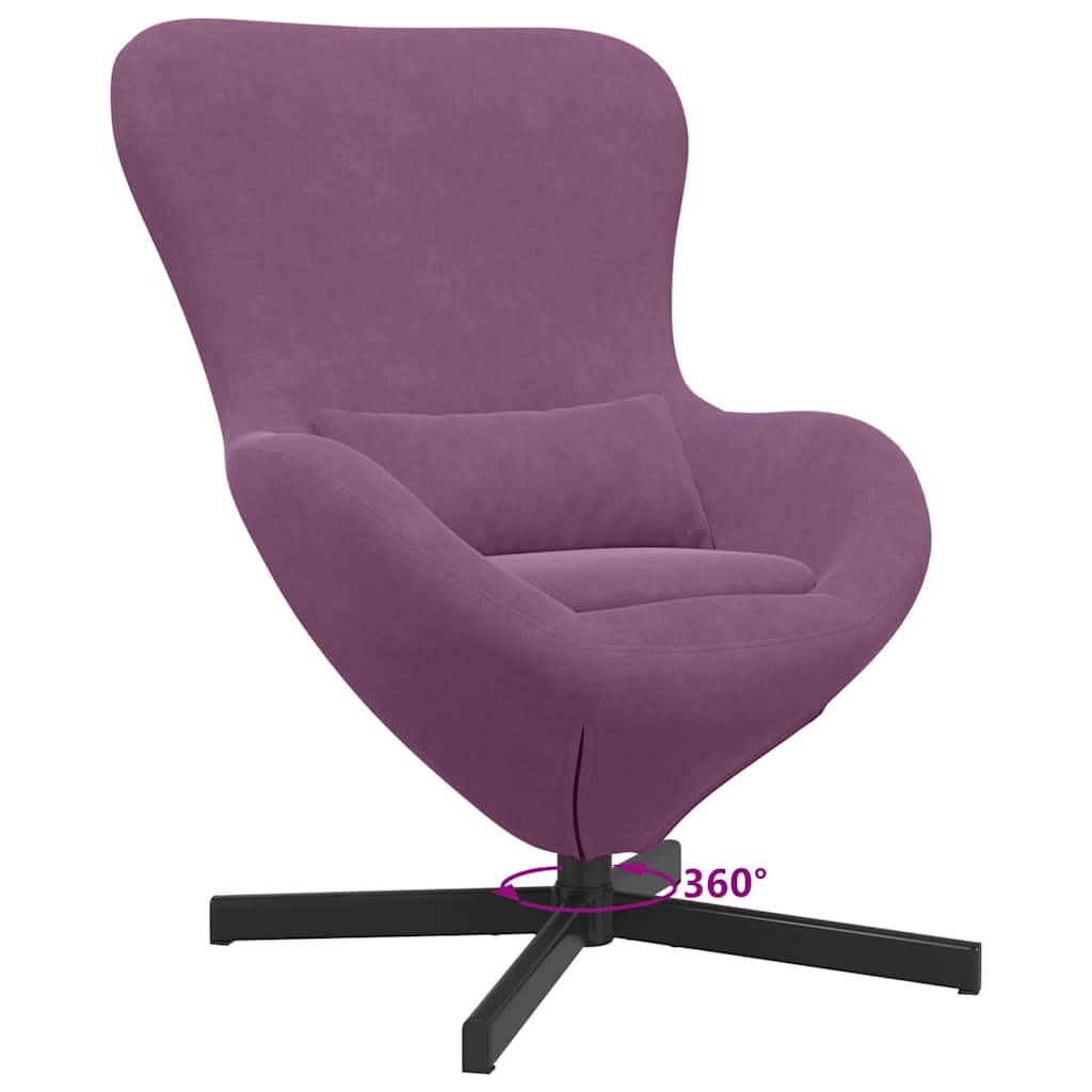 Poltrona uovo Viola 63 x 73 x 90 cm Velluto