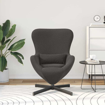 Poltrona uovo Grigio scuro 63 x 73 x 90 cm Tessuto | homemem39